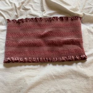 Pink Bandeau crop top